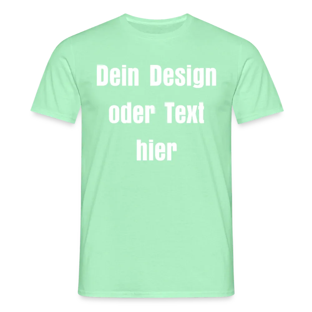 Männer T-Shirt - personalisierbare Vorder- und Rückseite - Mintgrün