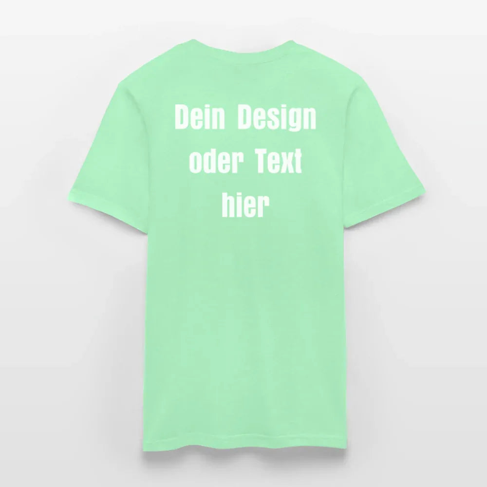 Männer T-Shirt - personalisierbare Vorder- und Rückseite - Mintgrün