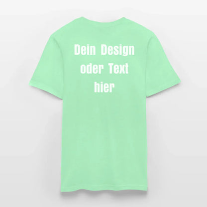 Männer T-Shirt - personalisierbare Vorder- und Rückseite - Mintgrün