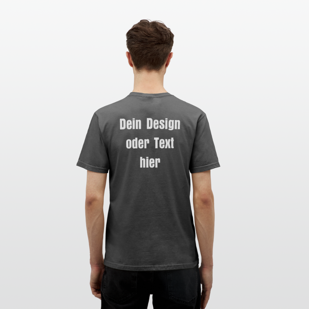 Männer T-Shirt - personalisierbare Vorder- und Rückseite - Anthrazit