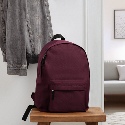 Klassischer Rucksack - personalisierbar - Burgunderrot