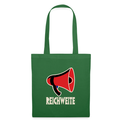 Reichweite. Sachplakat-Motiv Stoffbeutel, Farbe Fichte