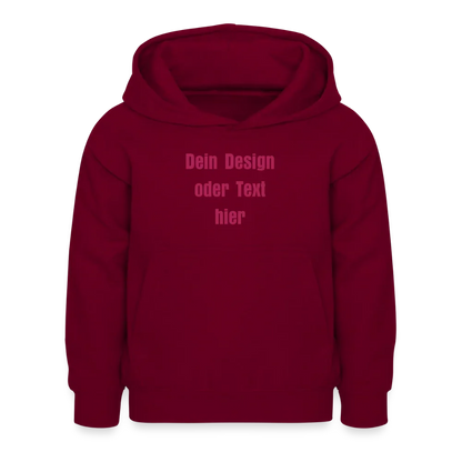 Kinder Hoodie - personalisierbare Vorder- und Rückseite - Bordeaux