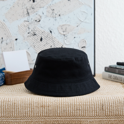 Kinder Bucket Hat - personalisierbar - Schwarz