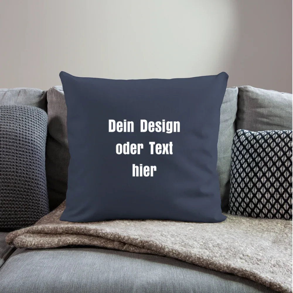 Sofakissenbezug 44 x 44 cm - personalisierbar - Navy