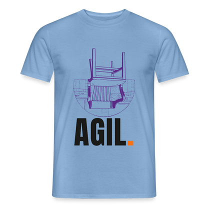 "Agil." Motiv-T-Shirt für Männer, Farbe Carolina Blue