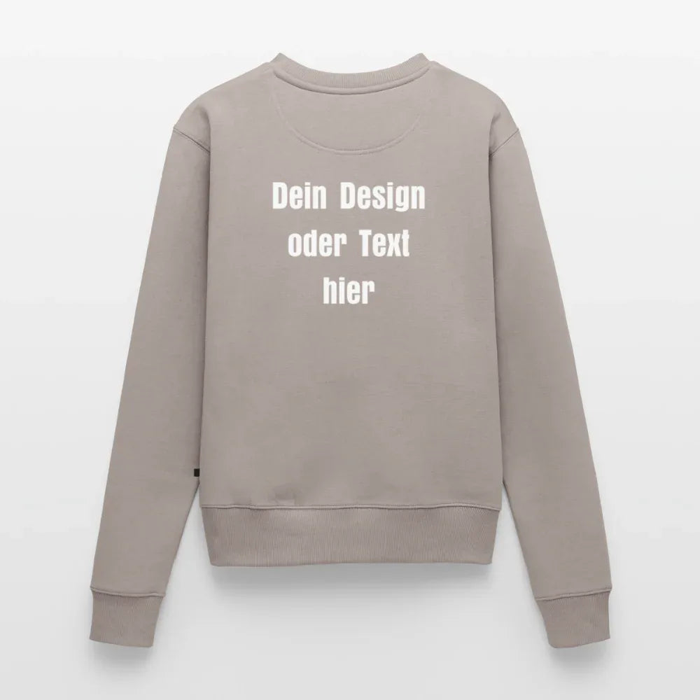 Frauen Premium Pullover - personalisierbar - Taupe