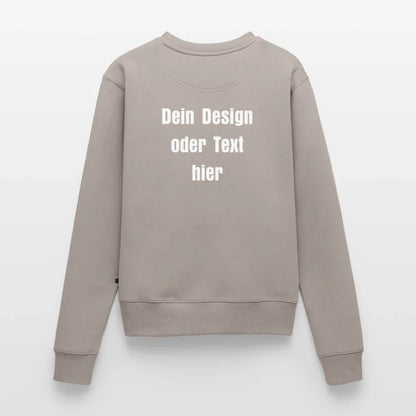 Frauen Premium Pullover - personalisierbar - Taupe
