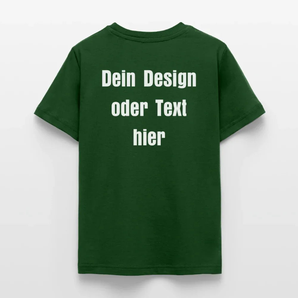 Teenager T-Shirt - personalisierbare Vorder- und Rückseite - Forstgrün 