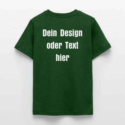 Teenager T-Shirt - personalisierbare Vorder- und Rückseite - Forstgrün 
