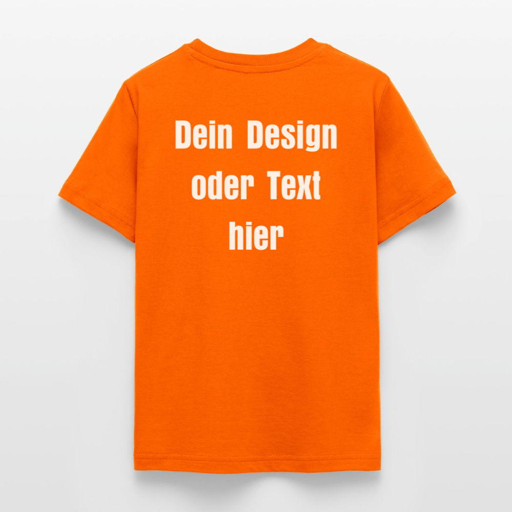 Teenager T-Shirt - personalisierbare Vorder- und Rückseite - Orange