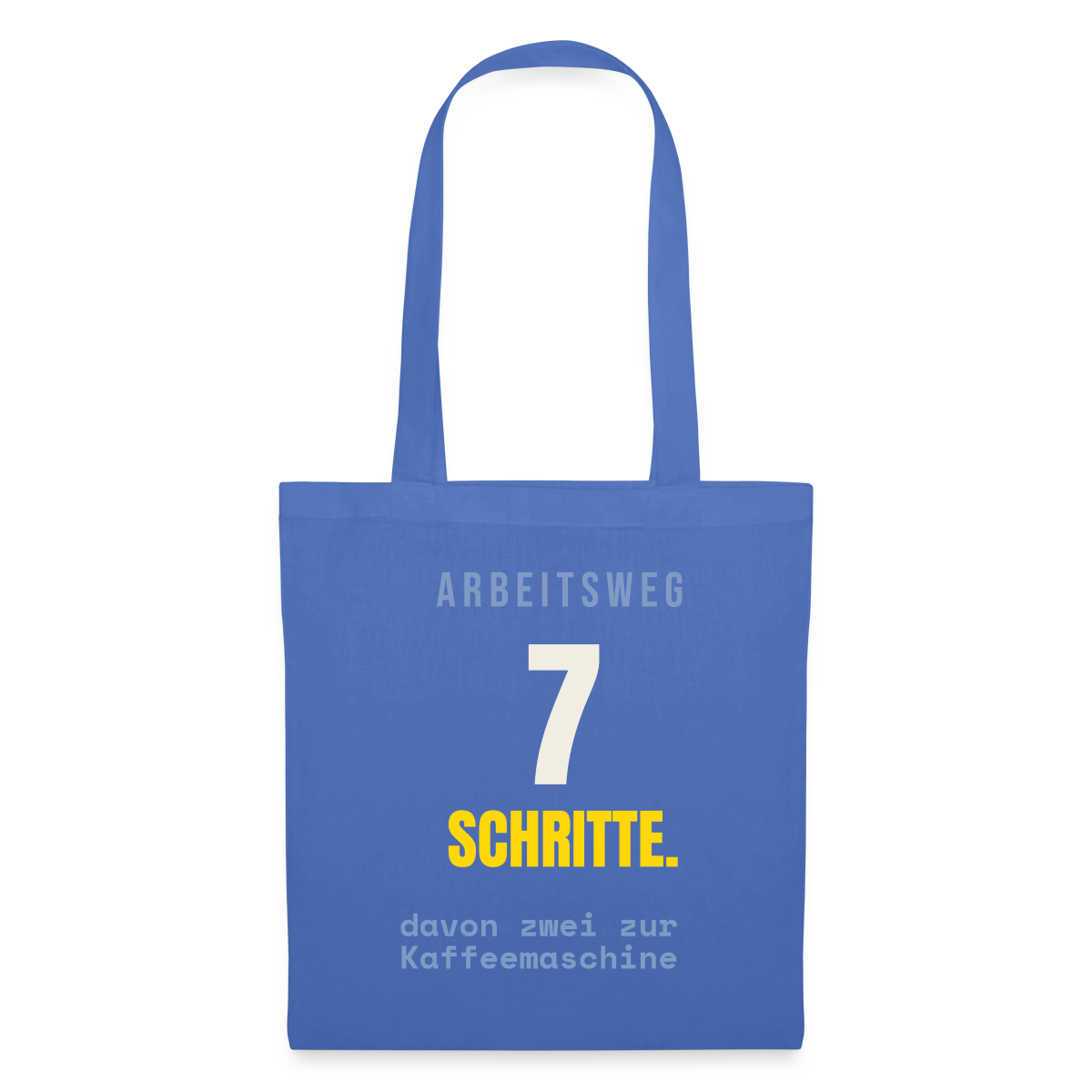 Arbeitsweg: sieben Schritte Stoffbeutel, Farbe Hellblau