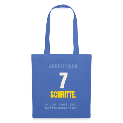 Arbeitsweg: sieben Schritte Stoffbeutel, Farbe Hellblau