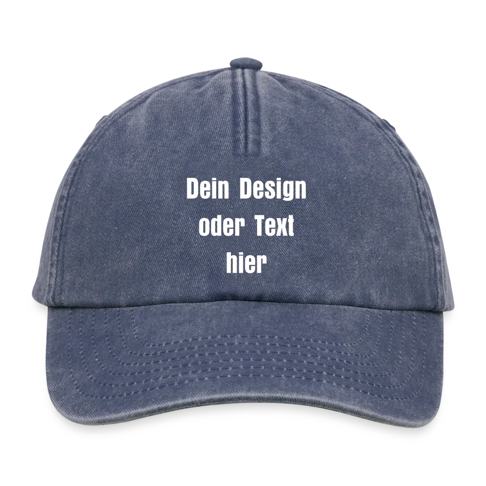 Relaxed Vintage Cap - personalisierbar - Vintage Denim