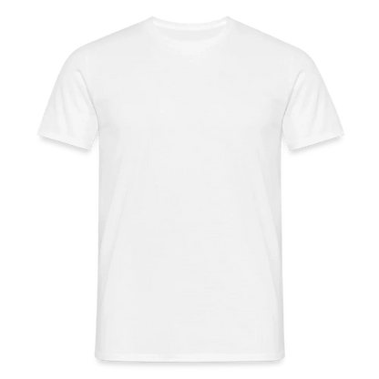 Männer T-Shirt - personalisierbare Vorder- und Rückseite - Weiß