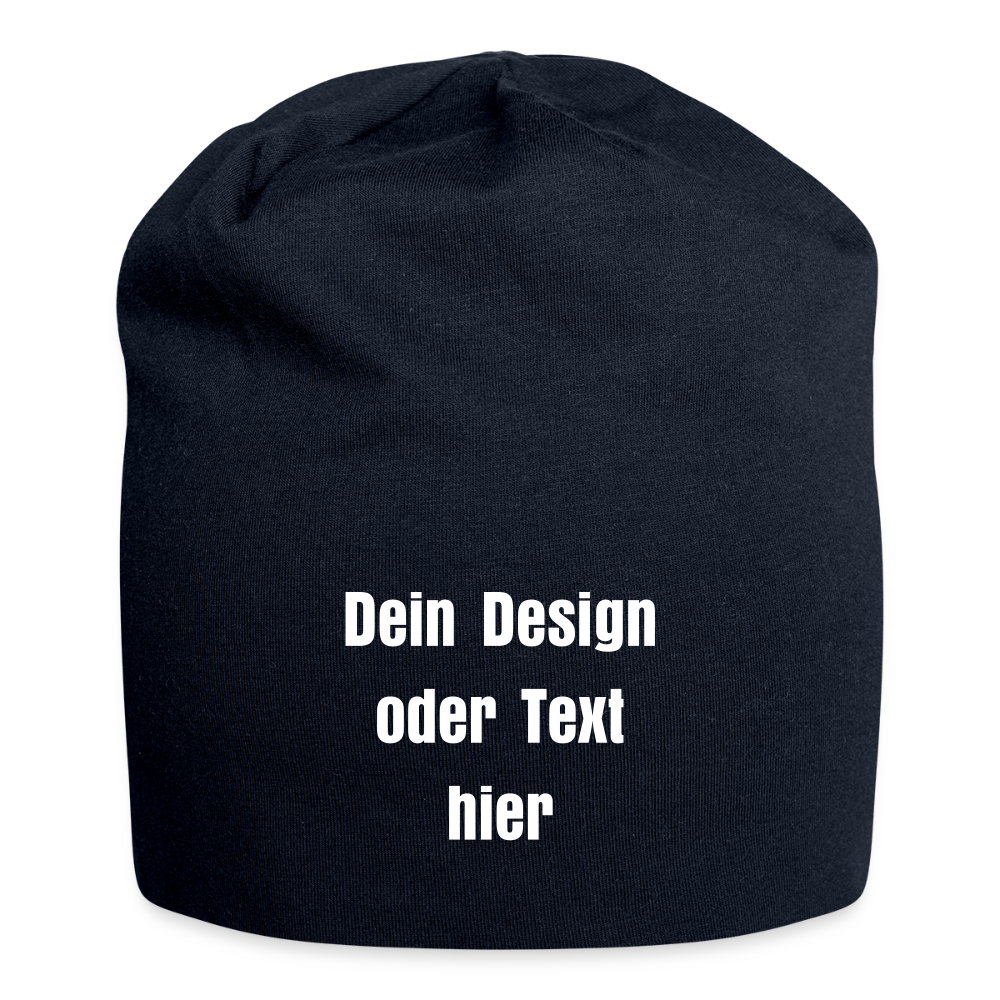 Jersey-Beanie - personalisierbar - French Navy