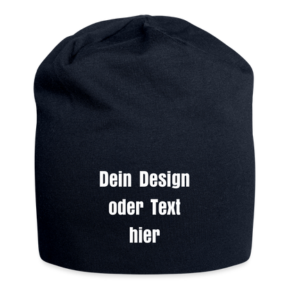 Jersey-Beanie - personalisierbar - French Navy