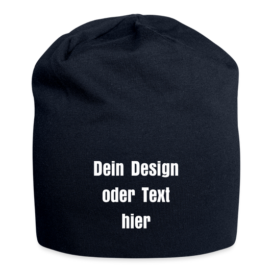 Jersey-Beanie - personalisierbar - French Navy