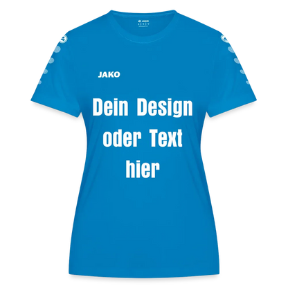 JAKO Frauen Trikot Team - personalisierbare Vorder- und Rückseite - Saphirblau