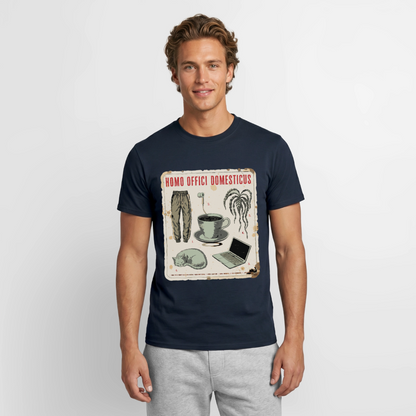Homo Offici Domesticus Motiv-T-Shirt für Männer, Farbe Navy