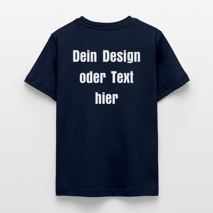 Teenager T-Shirt - personalisierbare Vorder- und Rückseite - Navy