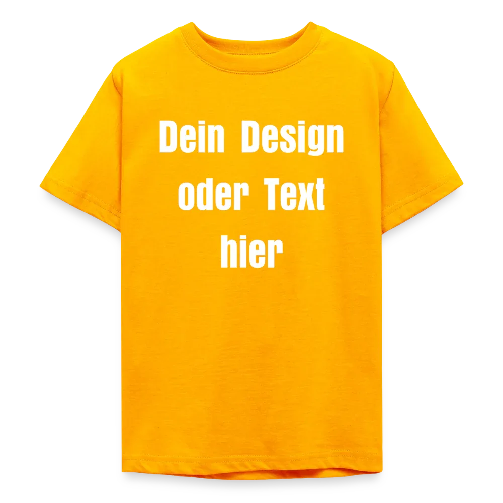 Teenager T-Shirt - personalisierbare Vorder- und Rückseite - Gold