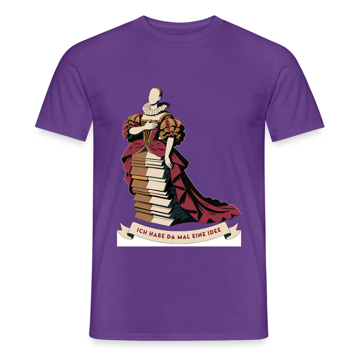 "Ich habe da mal eine Idee. Barock-Motiv" Motiv-T-Shirt für Männer, Farbe Lila