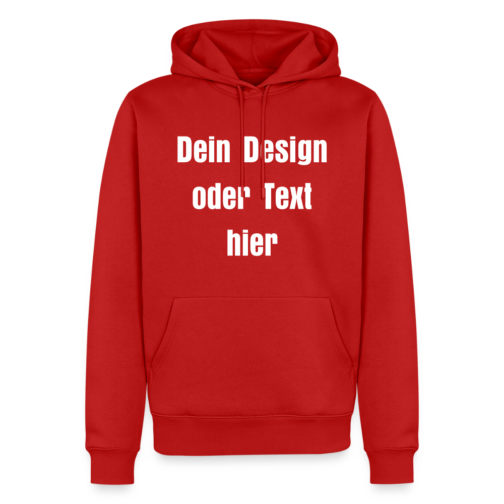 Männer Premium Hoodie - personalisierbare Vorder- und Rückseite - Rot