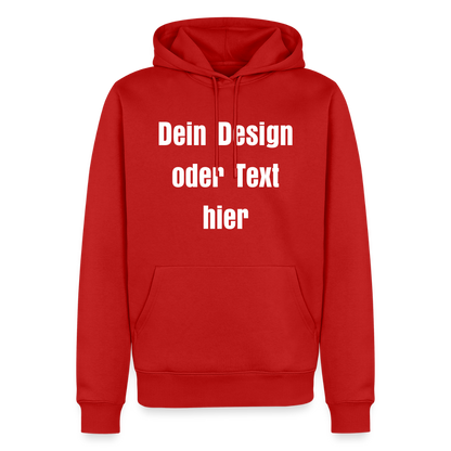 Männer Premium Hoodie - personalisierbare Vorder- und Rückseite - Rot