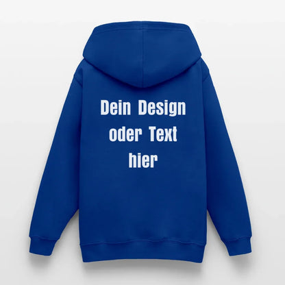 Teenager Hoodie - personalisierbare Vorder- und Rückseite - Royalblau