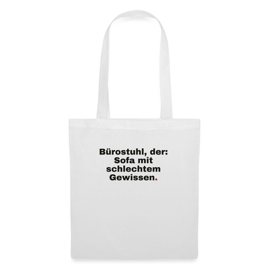 Bürostuhl, der Stoffbeutel, Farbe Weiß