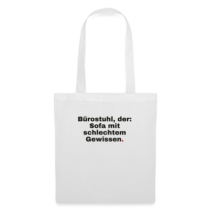 Bürostuhl, der Stoffbeutel, Farbe Weiß