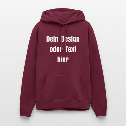 Männer Premium Hoodie - personalisierbare Vorder- und Rückseite - Burgunderrot