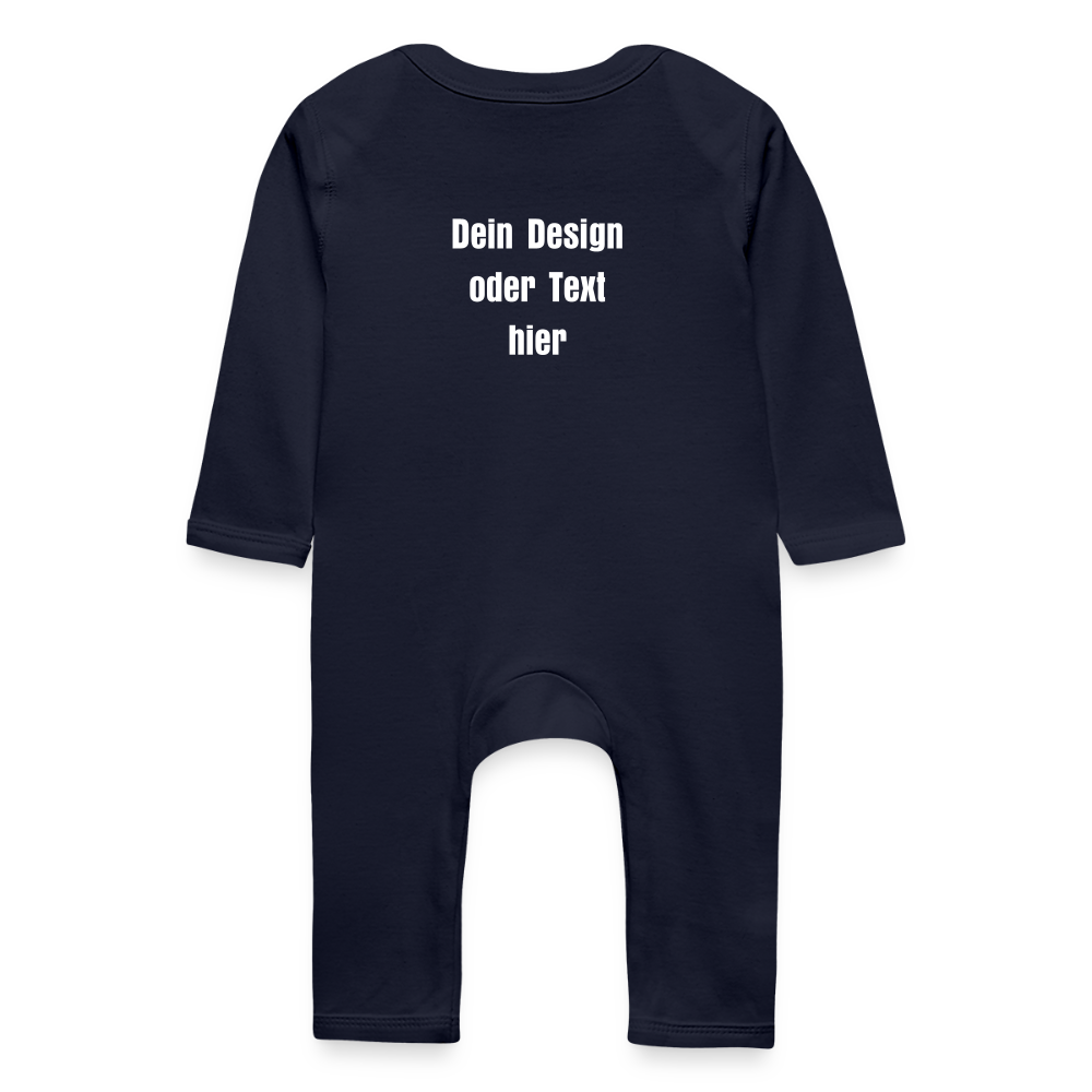 Baby Bio Strampler - personalisierbar - Navy