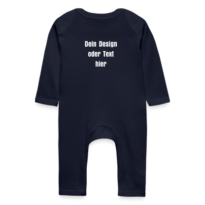 Baby Bio Strampler - personalisierbar - Navy