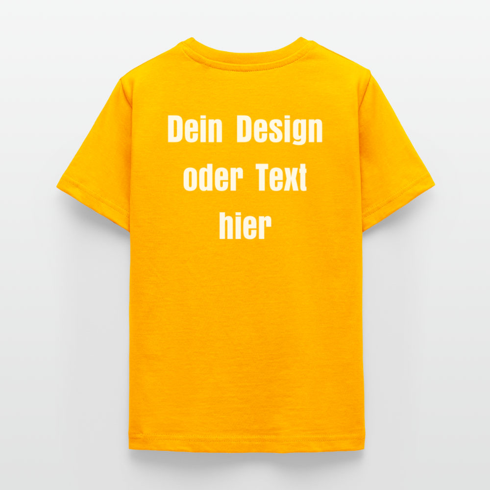 Teenager T-Shirt - personalisierbare Vorder- und Rückseite - Gold