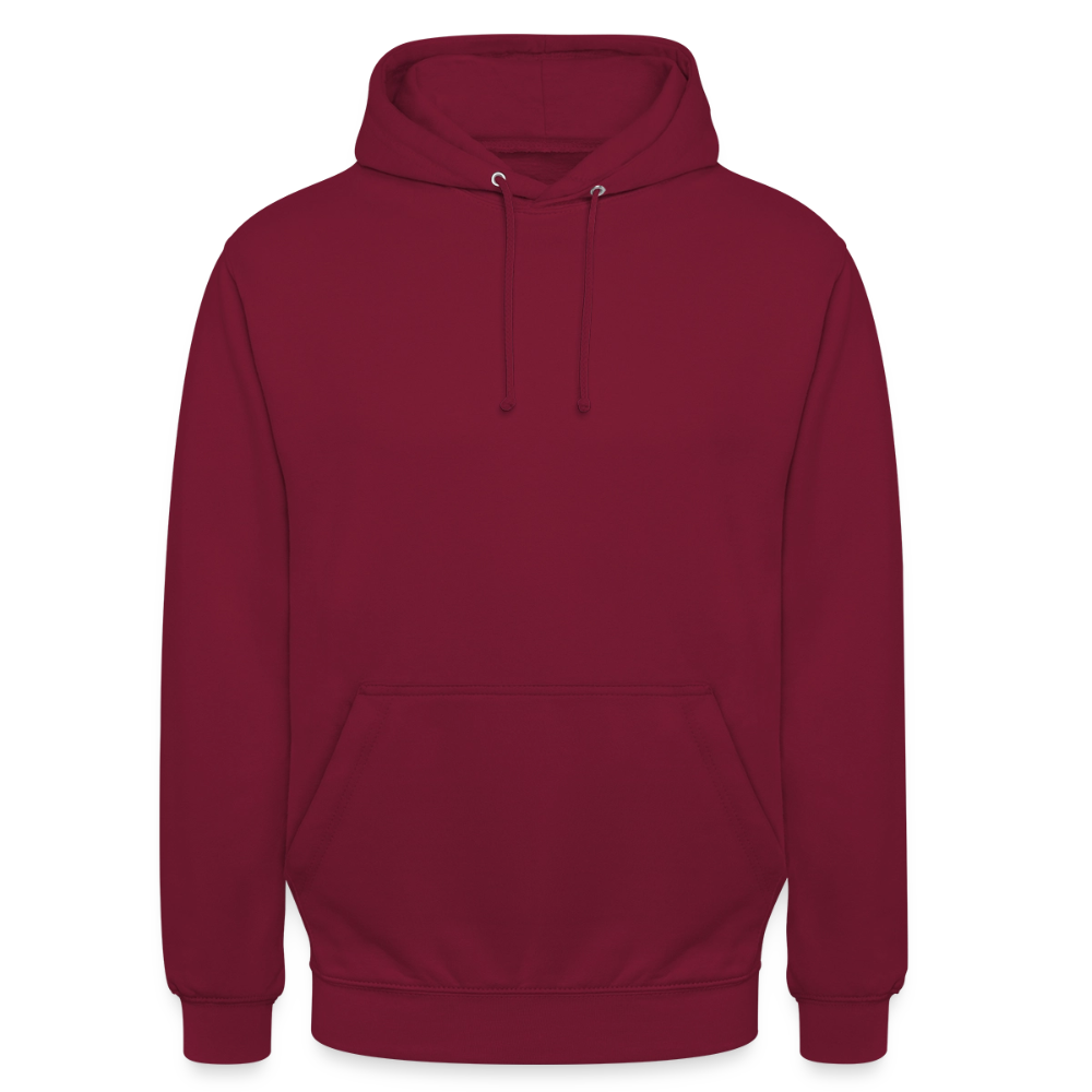 Unisex Hoodie - personalisierbare Vorder- und Rückseite - Bordeaux