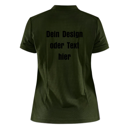 CRAFT Core Unify Frauen Polo Shirt - personalisierbar - Moosgrün