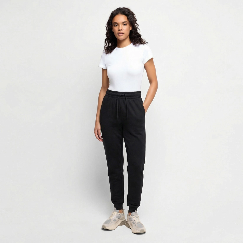 Frauen Premium Bio Jogginghose - personalisierbar - Schwarz