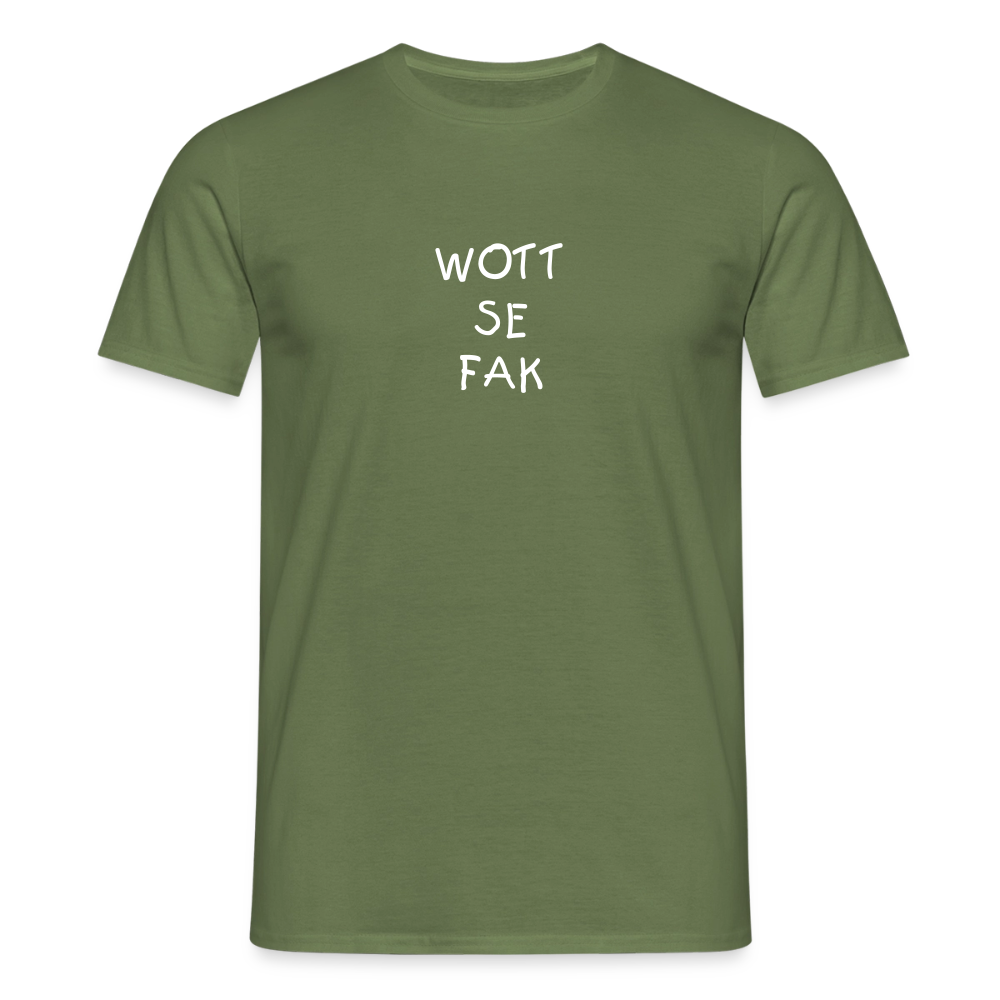 "WOTT SE FAK" Motiv-T-Shirt für Männer - Militärgrün