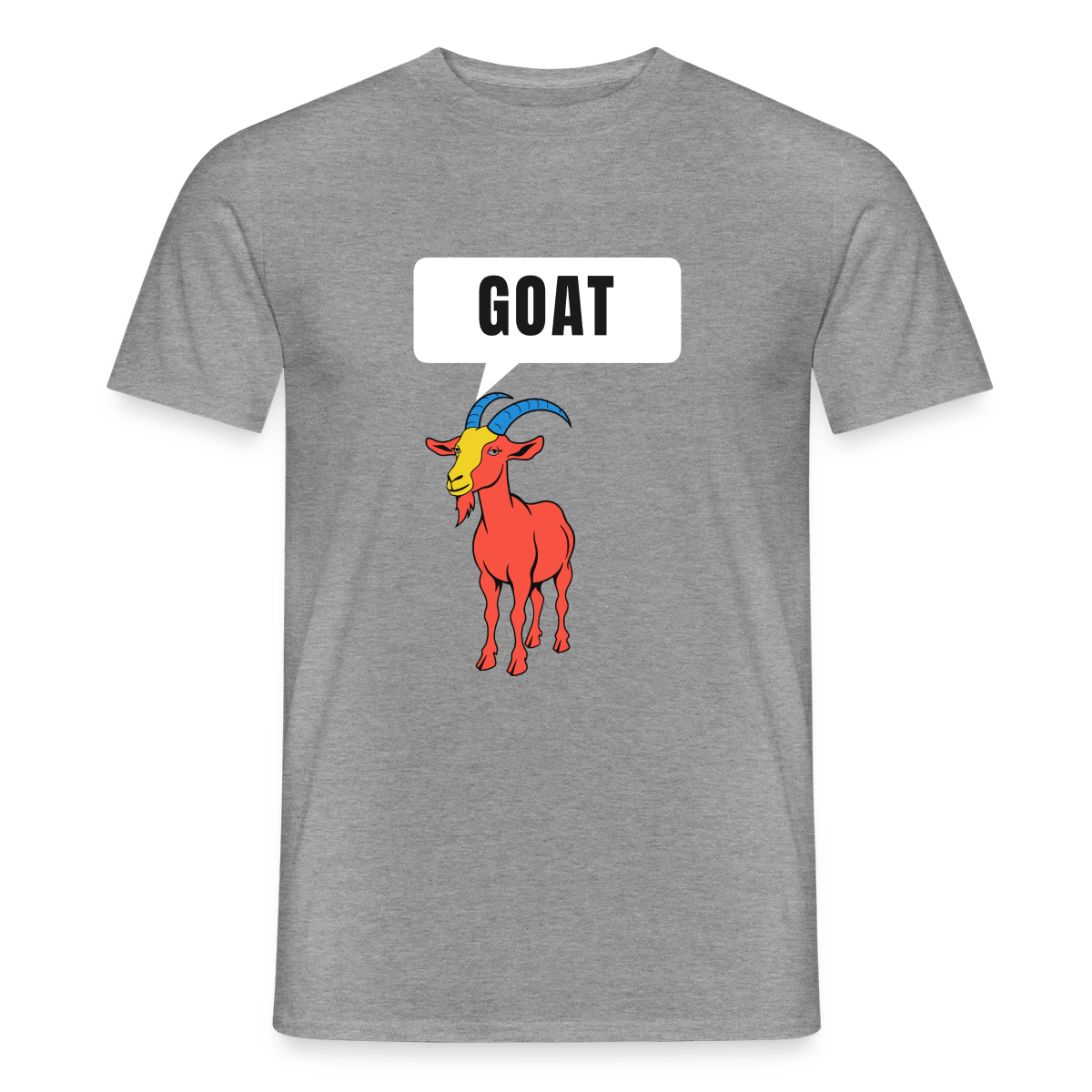 GOAT. Schild-Motiv Motiv-T-Shirt für Männer, Farbe Graphit meliert
