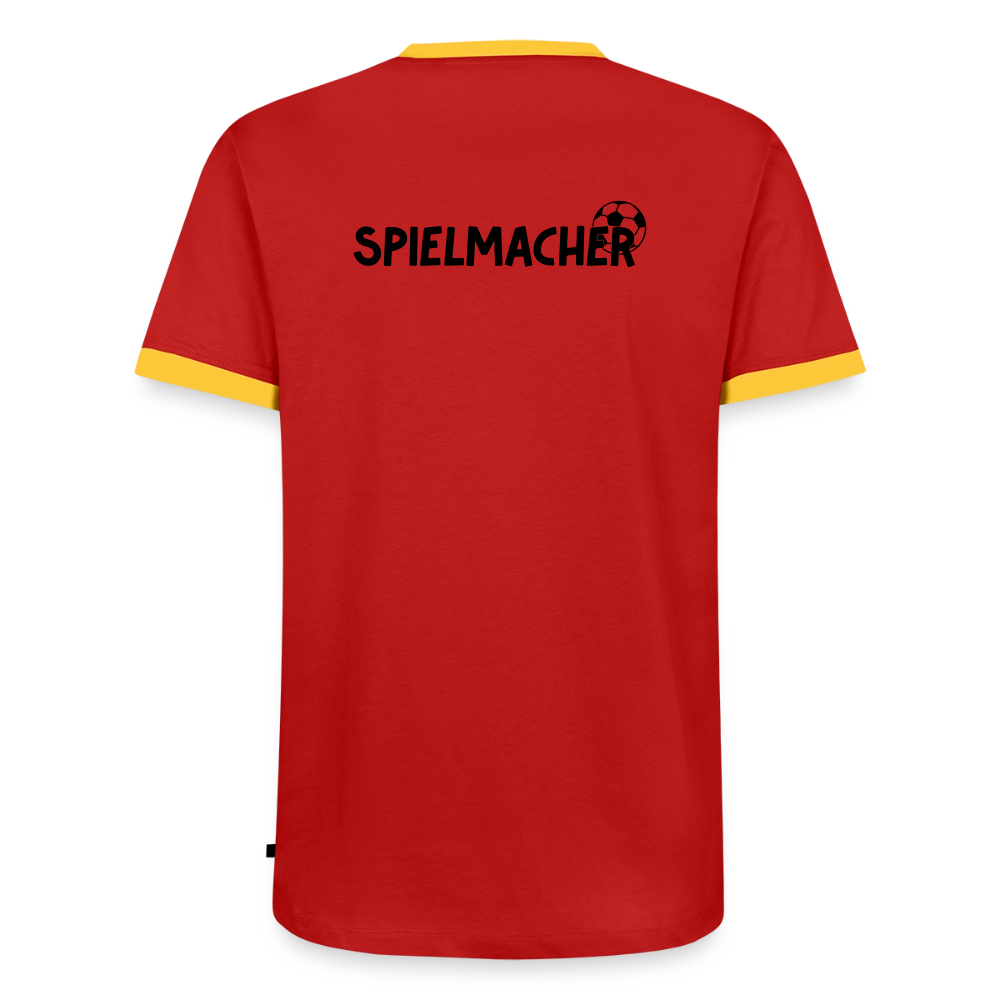 Männer T-Shirt Fussball "Spielmacher" - Rot/Gelb 