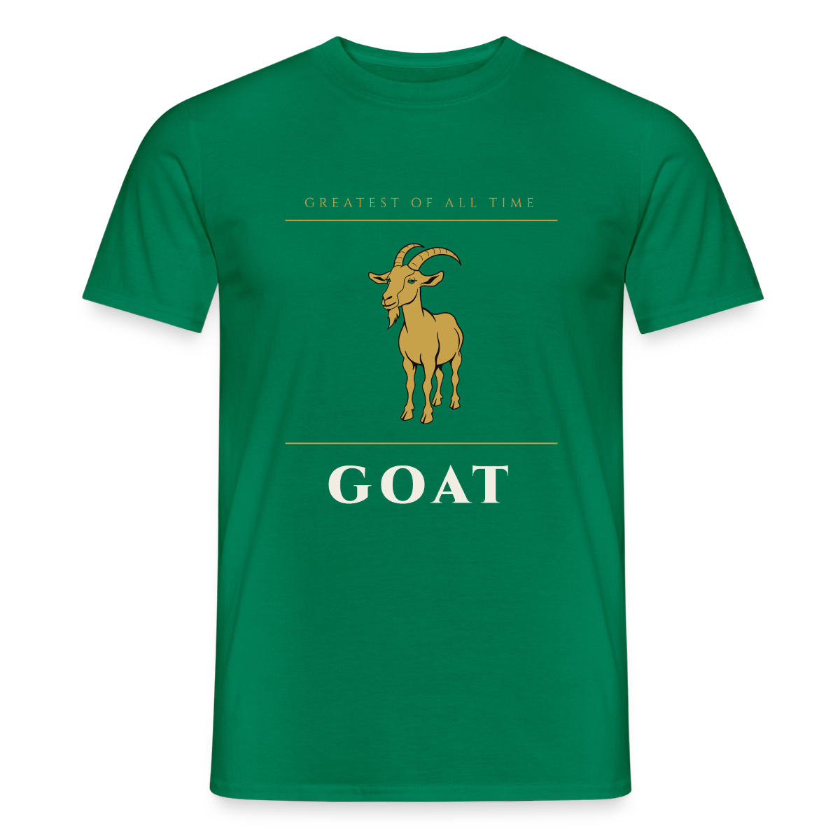 GOAT. Greatest of all time. Motiv-T-Shirt für Männer, Farbe Kelly Green