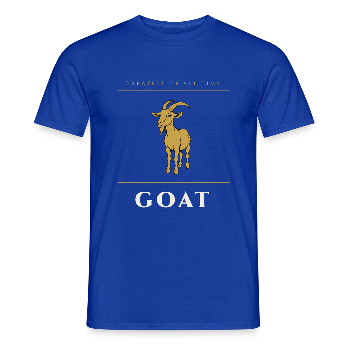 GOAT. Greatest of all time. Motiv-T-Shirt für Männer, Farbe Dunkelblau