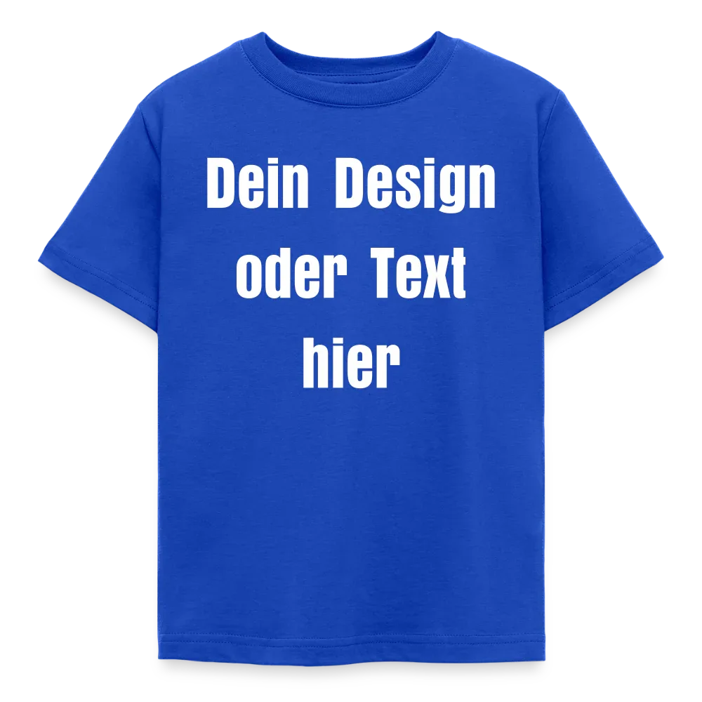 Kinder T-Shirt - personalisierbare Vorder- und Rückseite - Royalblau