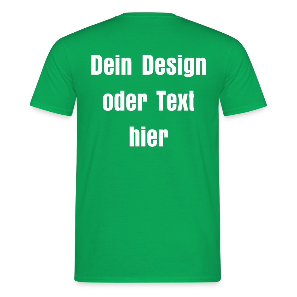Männer T-Shirt - personalisierbare Vorder- und Rückseite - Kelly Green