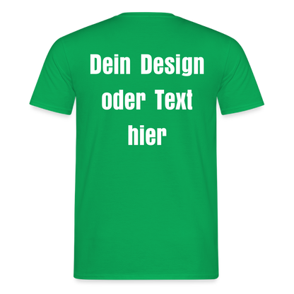 Männer T-Shirt - personalisierbare Vorder- und Rückseite - Kelly Green