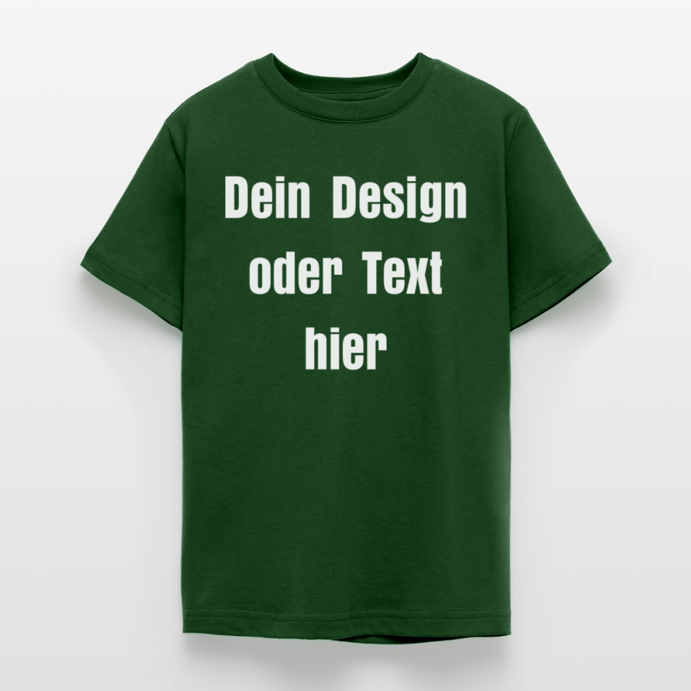 Teenager T-Shirt - personalisierbare Vorder- und Rückseite - Forstgrün 