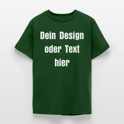 Teenager T-Shirt - personalisierbare Vorder- und Rückseite - Forstgrün 