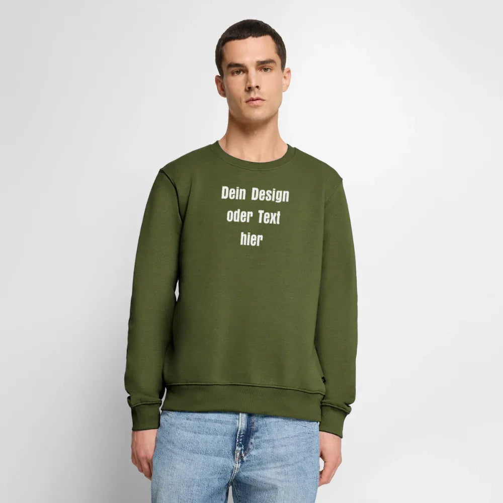 Männer Premium Pullover - personalisierbar - Khaki